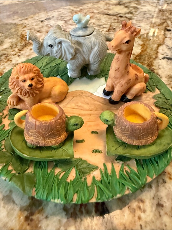 Other - Ceramic Safari Animal miniature tea set